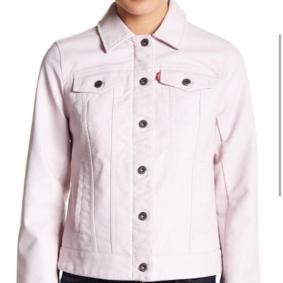 Levi’s Rose Faux Leather Trucker Jacket - Picture 3 of 10